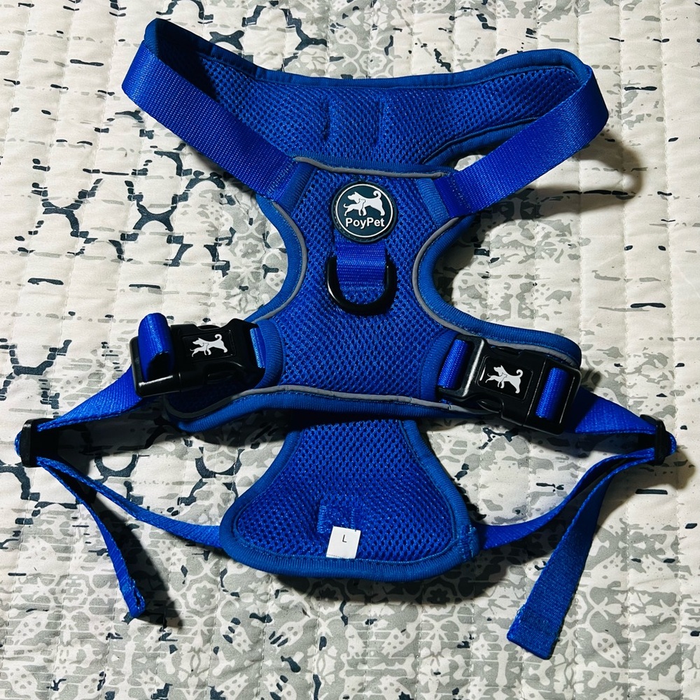 Large Royal Blue PoyPet Dog Harness